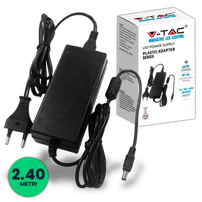 alimentatore 12V 5A plastica V-TAC