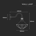 Applique LED lanterna in vetro con portalampada E27 IP65