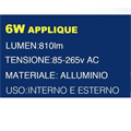 Applique LED da parete cubo 6W luce calda 3000K IP65