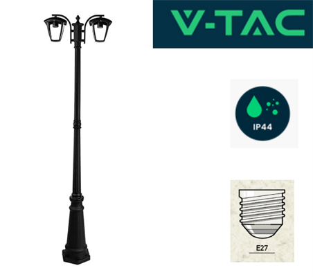 Lampione da giardino 199cm con Lanterne Portalampada LED E27