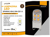 Lampadina LED G9 2,5W 3000k