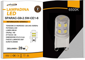 Lampadina LED G9 2,5W 6500K