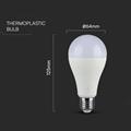 Lampadina LED E27 15W 100LM/W A65 2700K