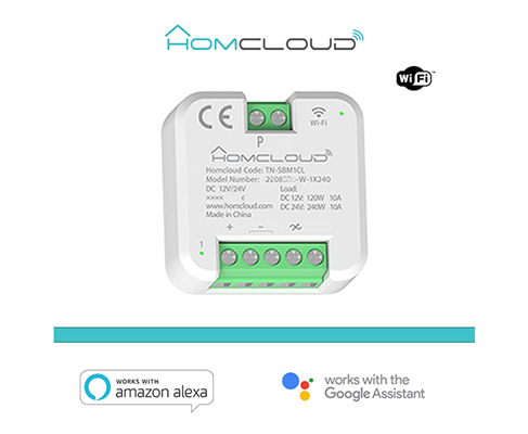 Modulo Pulsante Relè Wi-Fi 12/24V 1 Canale