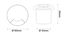 Segnapasso da Interramento 1W Singolo LED Luce Calda 3000K