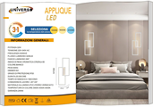 Applique LED da Parete 32W Tonalità Luce 3in1 3000K/4000K/6500K