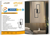 Applique LED da Parete 32W Tonalità Luce 3in1 3000K/4000K/6500K