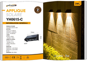 Applique LED 3W con Pannello Solare Luce Calda 3000K IP65