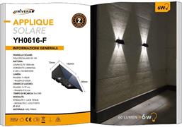 Applique LED 6W con Pannello Solare Doppia Emissione 6500K