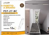 Faretto LED Lineare 12W per Binario Monofase Luce Calda 3000K