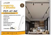 Faretto LED Lineare 26W per Binario Monofase Luce Calda 3000K