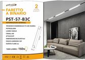 Faretto LED Lineare 20W per Binario Monofase Luce 3in1