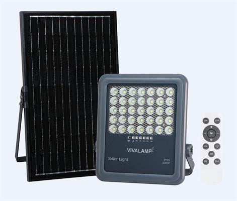 Faro Solare LED 300W con Pannello Luce Fredda 6400K IP65