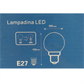 Lampadina LED 8W G125 Attecco E27 Luce Fredda 6400K