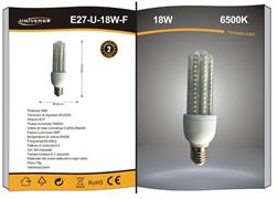 Lampadina Tubo LED 18W Attacco E27 Luce Fredda 6500K