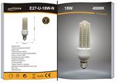 Lampadina Tubo LED 18W Attacco E27 Luce Naturale 4000K