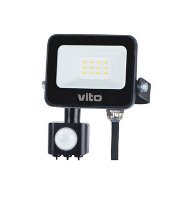 Faro LED con sensore PIR 10W Luce Fredda 6000K IP65