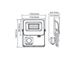 Faro LED con sensore PIR 20W Luce Fredda 6000K IP65