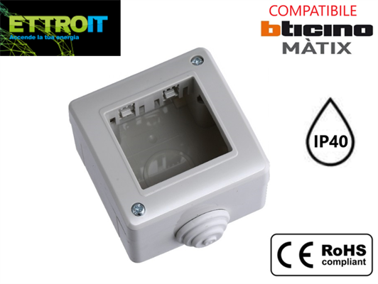 Custodia Esterna Idrobox 2 Moduli Compatibile BTicino® Matix