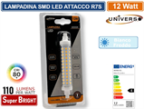 Lampadina Led Attacco R7s 12W Luce Fredda 6500K