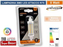 Lampadina Led Attacco R7s 8W Luce Naturale 4000K