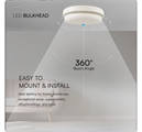 Plafoniera LED da Soffitto Rotonda 24W Luce Naturale 4000K IP54