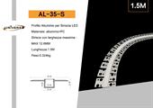 Profilo in Alluminio Flessibile e Curvabile per Strip LED 1,5mt