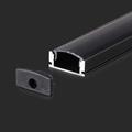 Profilo in Alluminio Nero Lineare per Strip LED 2mt