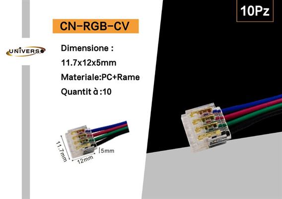 Giunto Connettore per Striscia LED RGB Confezione 10pz