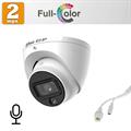 Telecamera dome IP fullcolor dahua con audio 2mpx 2.8mm poe