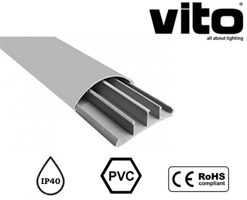 Canalina in PVC Calpestabile da Pavimento 2 Metri 50mmx12mm