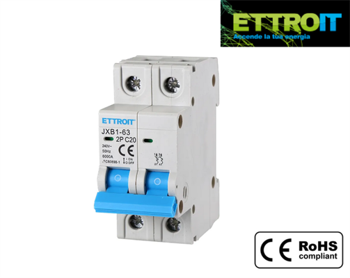 Interruttore Magnetotermico  2P 20A 220V 6KA