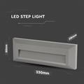 Segnapasso Grigio a Plafone LED 3W Luce Naturale 4000K IP65