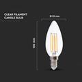 Lampadina LED E14 6W 100LM/W Candela Filamento 4000K